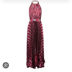 Maria Lucia Hohan Metallic Silk Jersey Dress